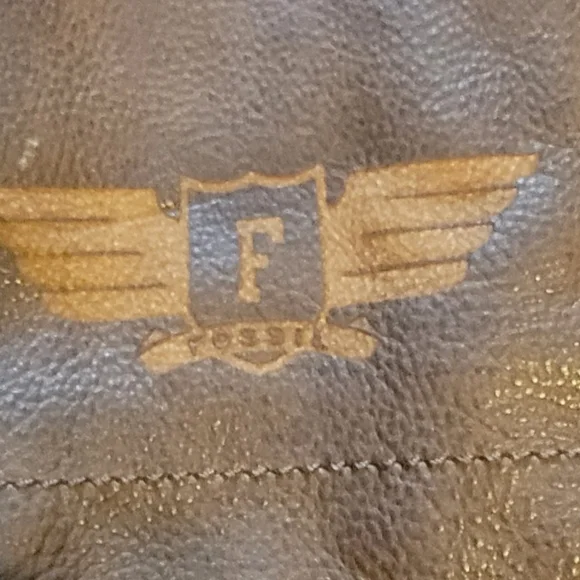 Vintage Fossil Large leather messeger bag